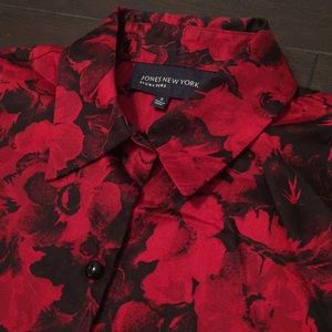 🔴Jones New York Bold Button Up